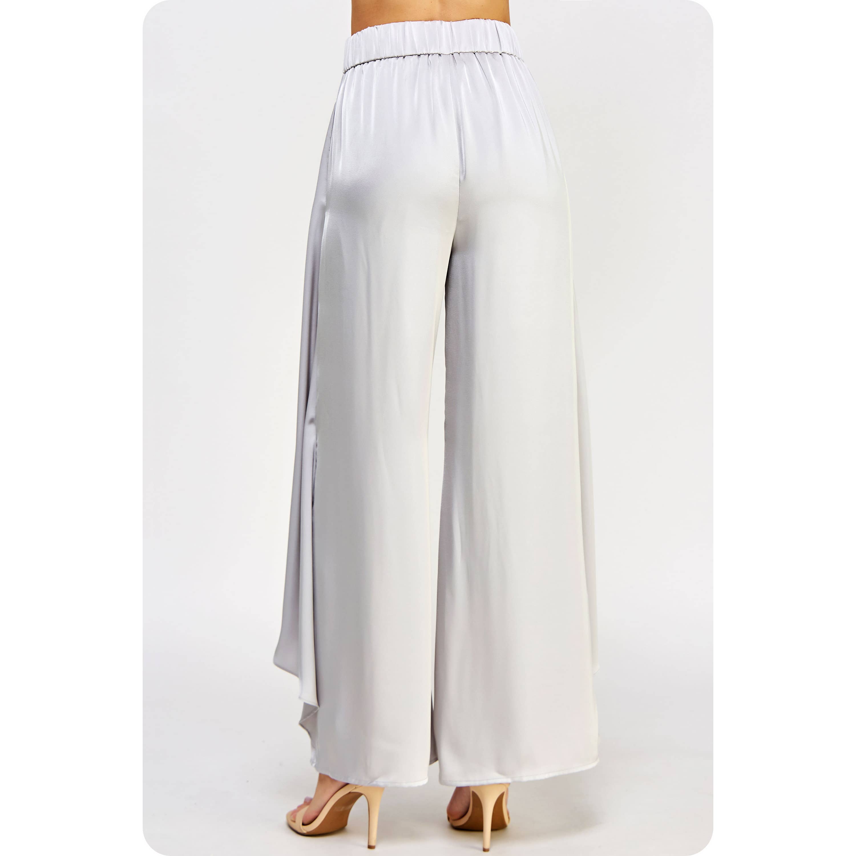 Strut & Bolt – Engroshandel Bukser - Dame – Overlay Satin Bukser Med Brede Ben18