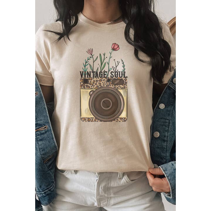 Vintage Soul Dispo Camera Graphic Tee for wholesale by Bella Me