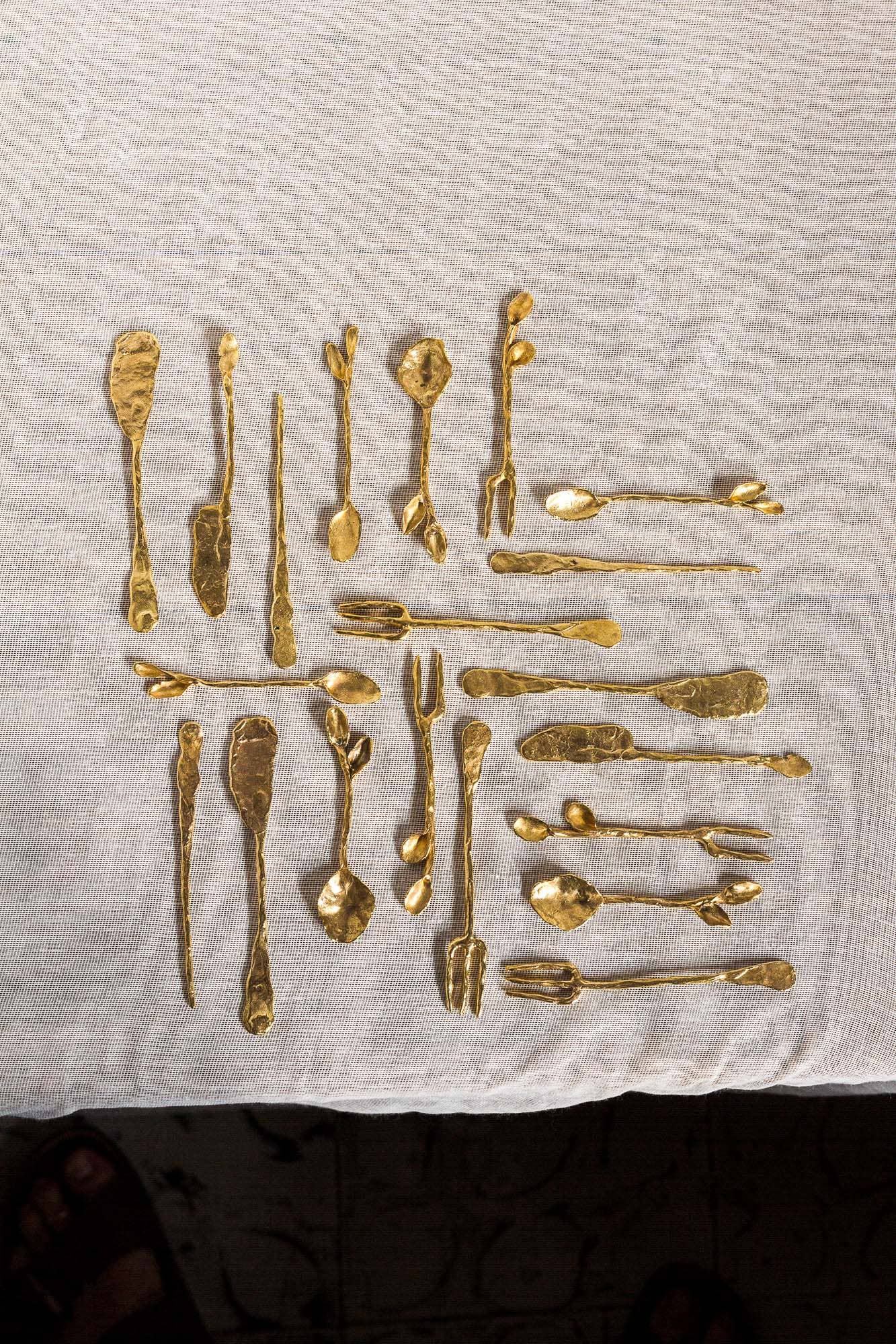 Câpâ - Wholesale Serveerbestek set - Eenvoudig bestek van massief messing3