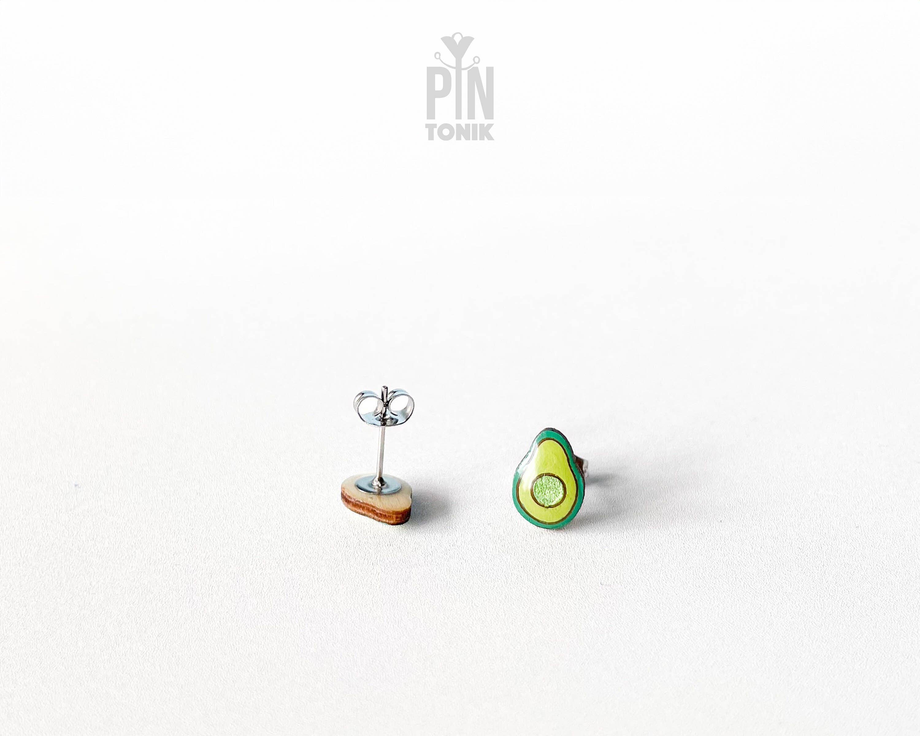 PinTonik - Wholesale Stud/Post Earrings - Avocado Vegetable Mini Stud Earrings - Food Jewelry5