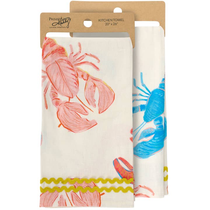 Lobsters Kitchen Towel for wholesale by Primitives by Kathy