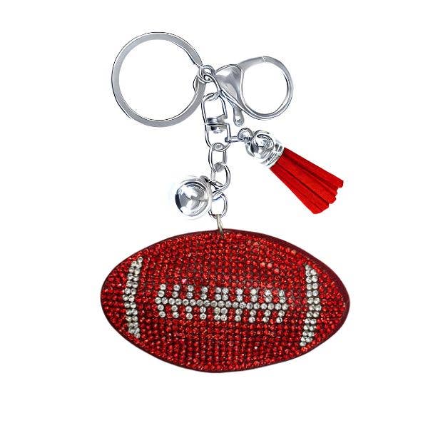 Queens Designs - Wholesale Keychain - Women's - Football Crystal Bling Keychains4