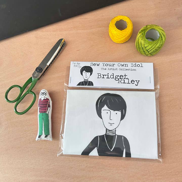 Bridget Riley - Sew Your Own doll craft kit for wholesale by Fat Hen And Flo