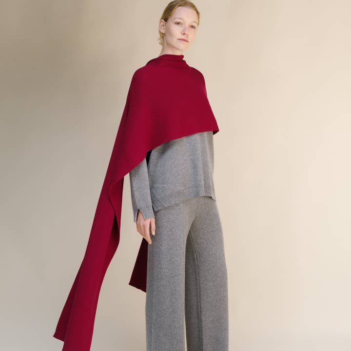 Lèmme - Wholesale Scarf - Women's - Pure Cashmere Maxi Ribbed Scarf5