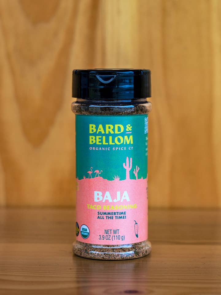 Bard & Bellom Baja Taco Seasoning 3.9 oz. Shaker for wholesale by Bard & Bellom