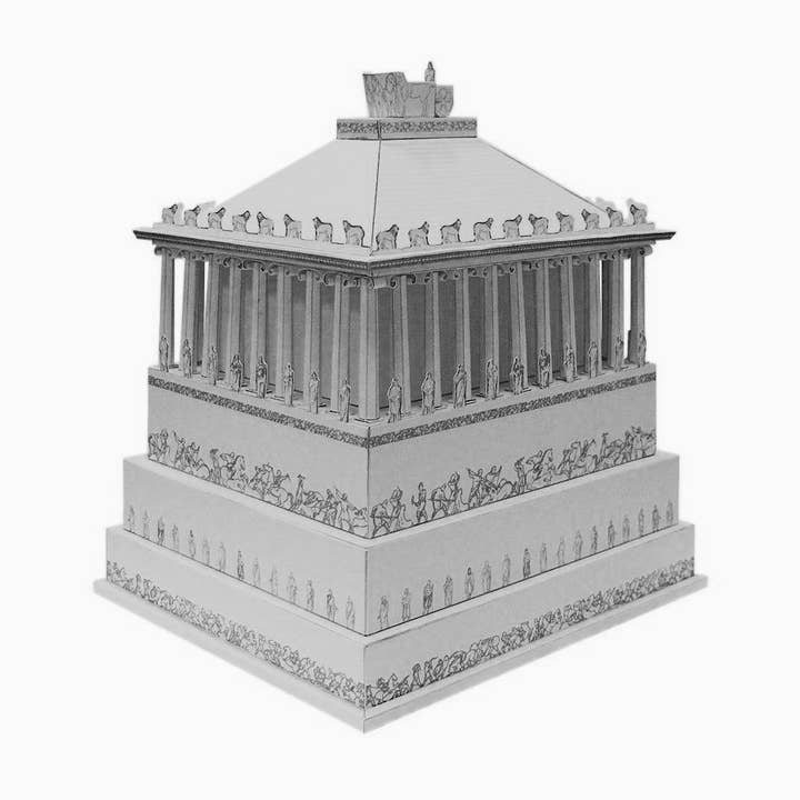 PaperLandmarks – wholesale DIY craft kit – Mausoleum at Halicarnassus Paper Model Kit1