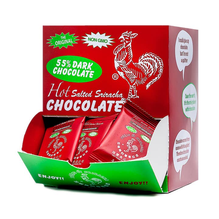 Everything Sriracha - Wholesale Chocolate Bar - 0.5 oz Sriracha 55% Dark Mini Chocolate Bar0