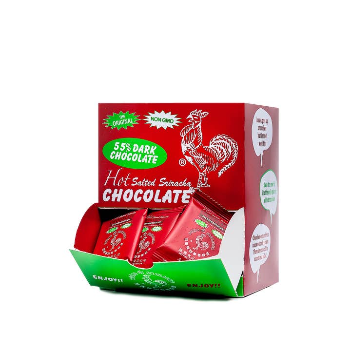 Everything Sriracha - Wholesale Chocolate Bar - 0.5 oz Sriracha 55% Dark Mini Chocolate Bar