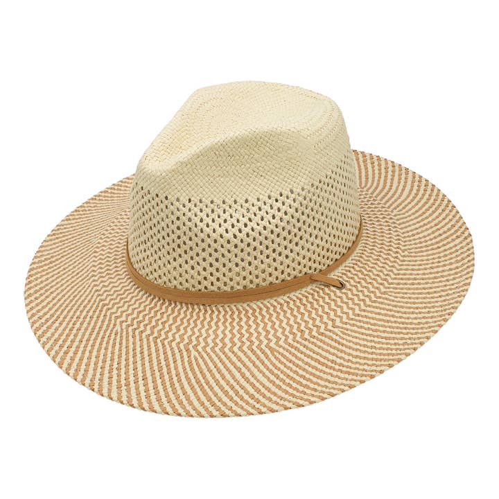 Peru Toyo Straw Brown Band Beach Sun Resort Hat for wholesale by Peter Grimm