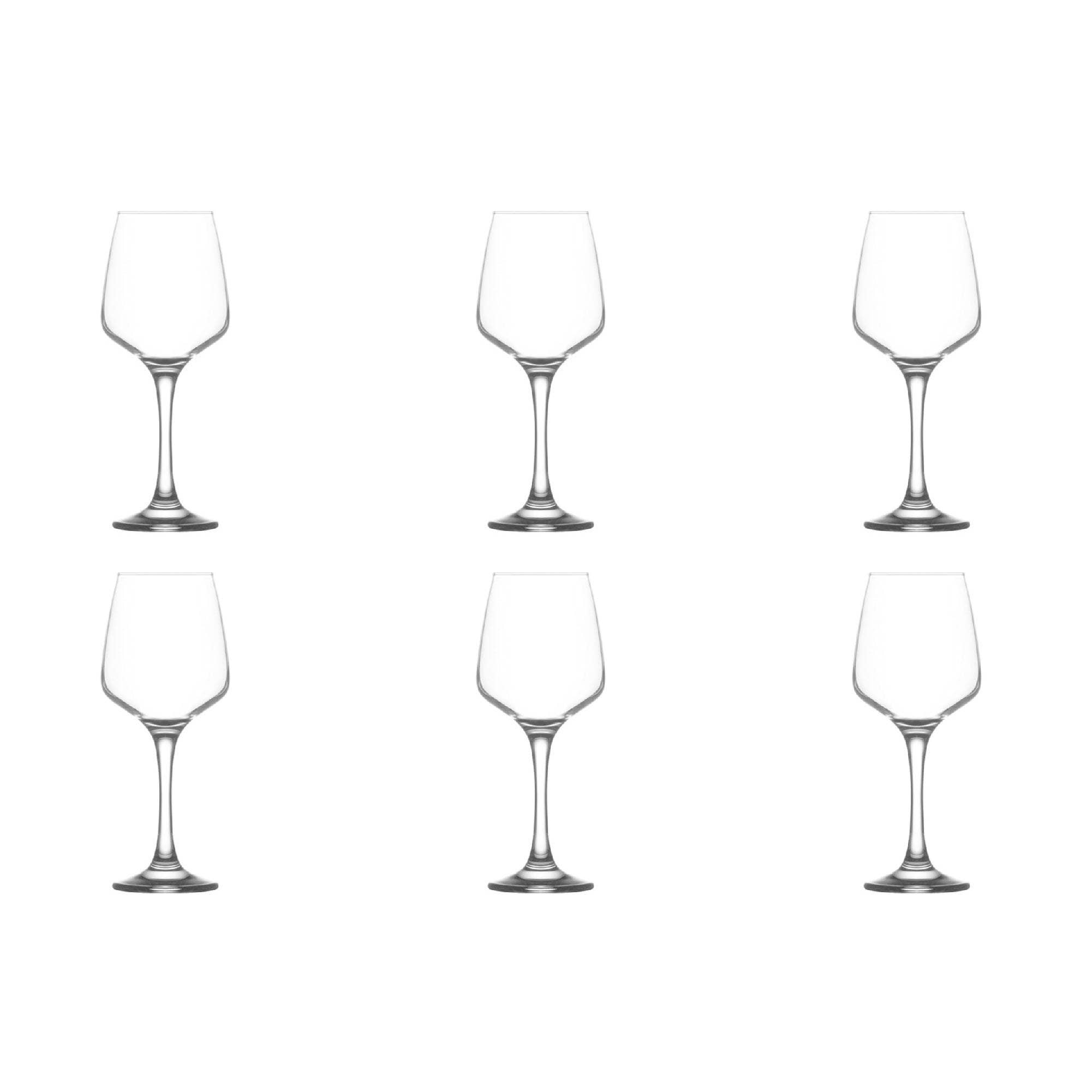 Hakan - Wholesale Wine Glass - LAV Lal Angled Wine Glasses with Stem, 6 Pcs, 10 Oz (295 cc)5