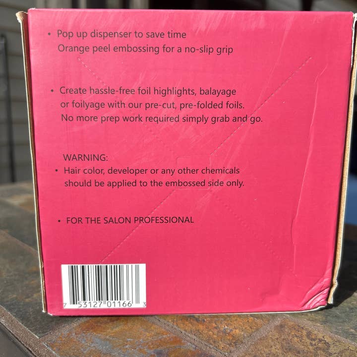 Beauty Stash - Wholesale Hair Accessories Set - Women's - Salon Stash Embossed, Pre-Cut, Pop-up Hair Foils (500 sheets/box) 12 box case pack, 6000 foils8