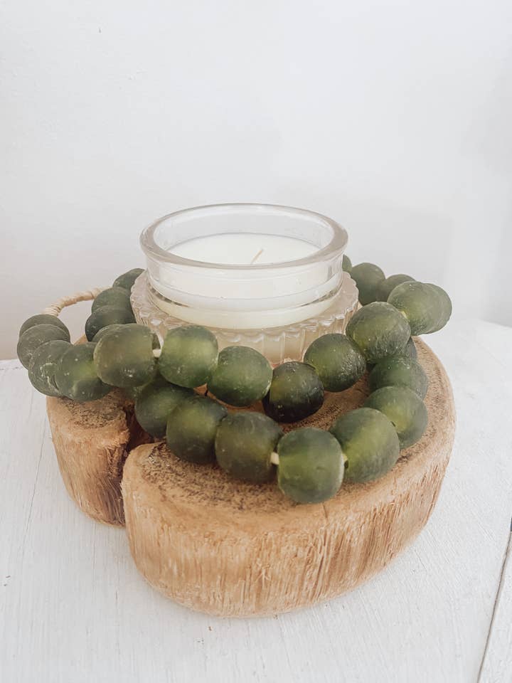 Olive Green Glass Beads for wholesale by Simply Styled Art
