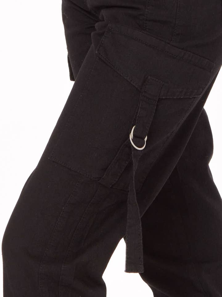 Black Strap it Down Cargo Pant for wholesale on Faire