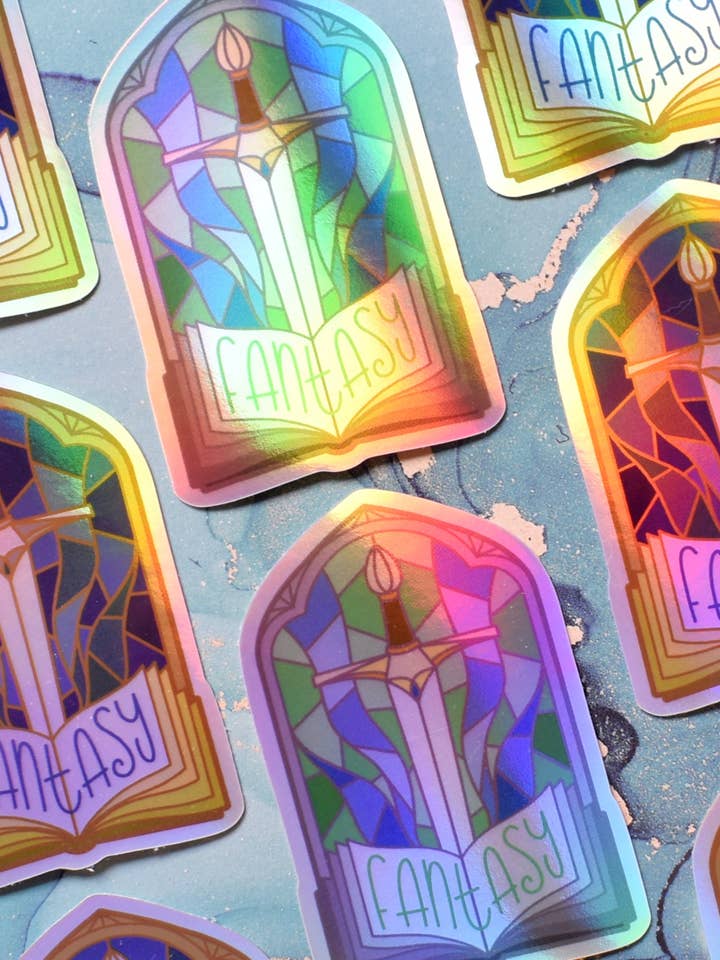Fantasy - Windows Of Wonder Series - Holographic Sticker for wholesale by Felfira Moon Designs