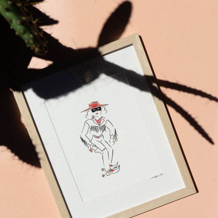 Mel K. Olrich Art - Wholesale Art Print - Western illustration, modern cowgirl wall decor, art print