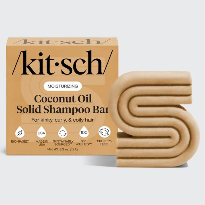 Barre de shampooing à l'huile de coco pour cheveux secs et abîmés pour la vente par KITSCH