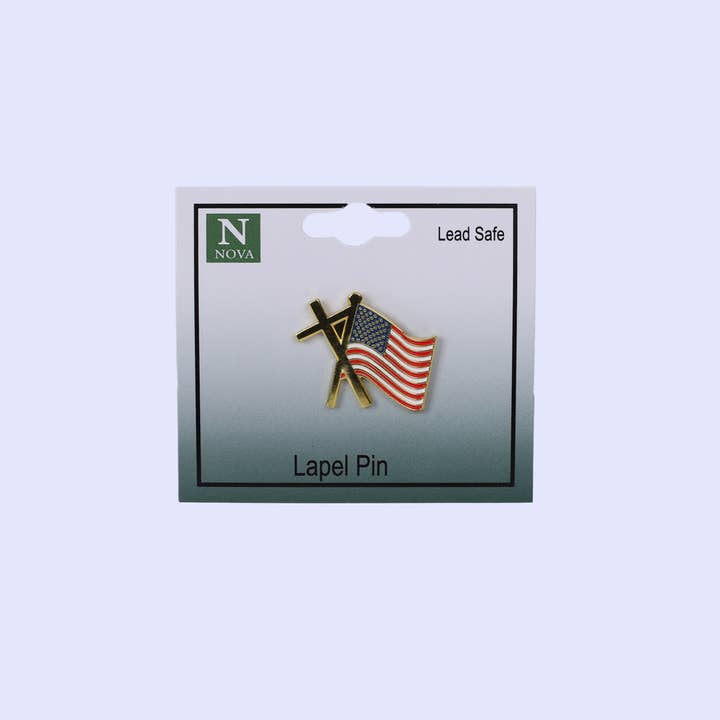 Swanson Christian Products - Vente Épinglettes/boutons - Épinglette Croix Et Drapeau Pk31