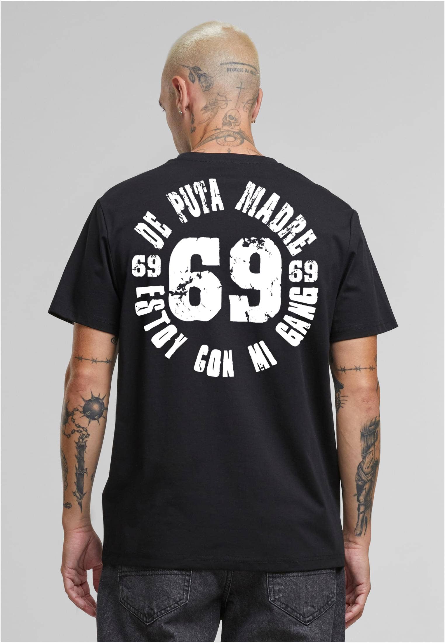 De Puta Madre 69 – wholesale T-shirt (graphic) – men's – DE PUTA MADRE 69 Crew Neck T-Shirt I'M WITH MY GANG12