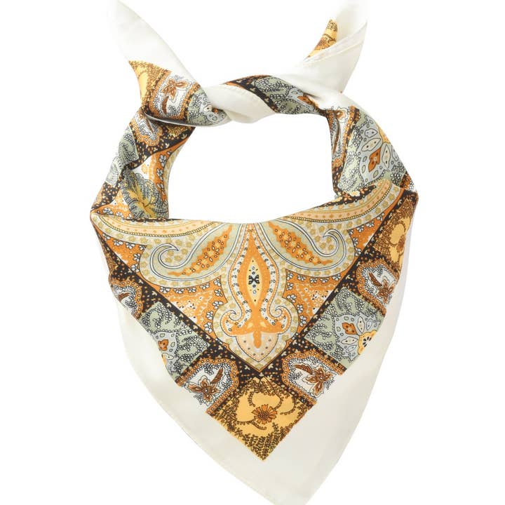 Funkyrel® Atzbranding Limited - Wholesale Scarf – Women's - Scarvii - Paisley Square Scarf15