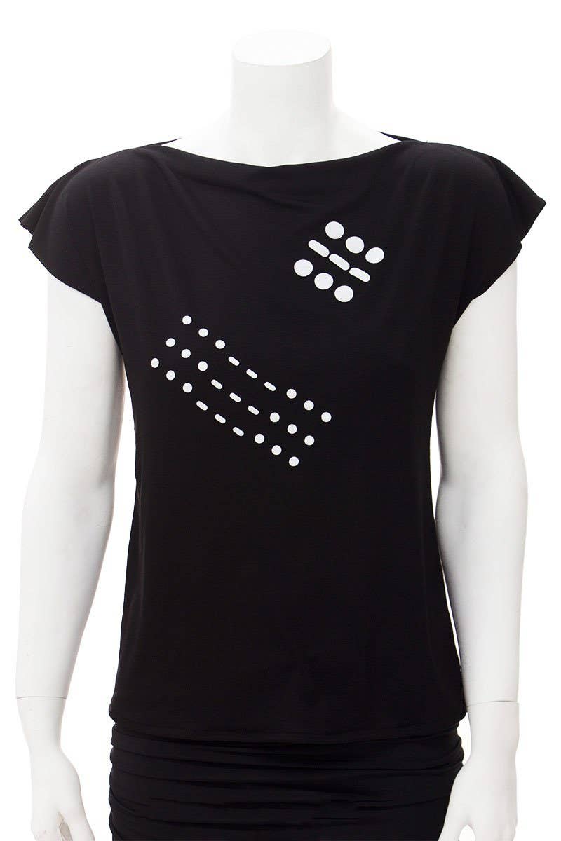 Matrushka - Wholesale T-Shirt (Graphic) - Women's - Women's Black Morse Code Tee0