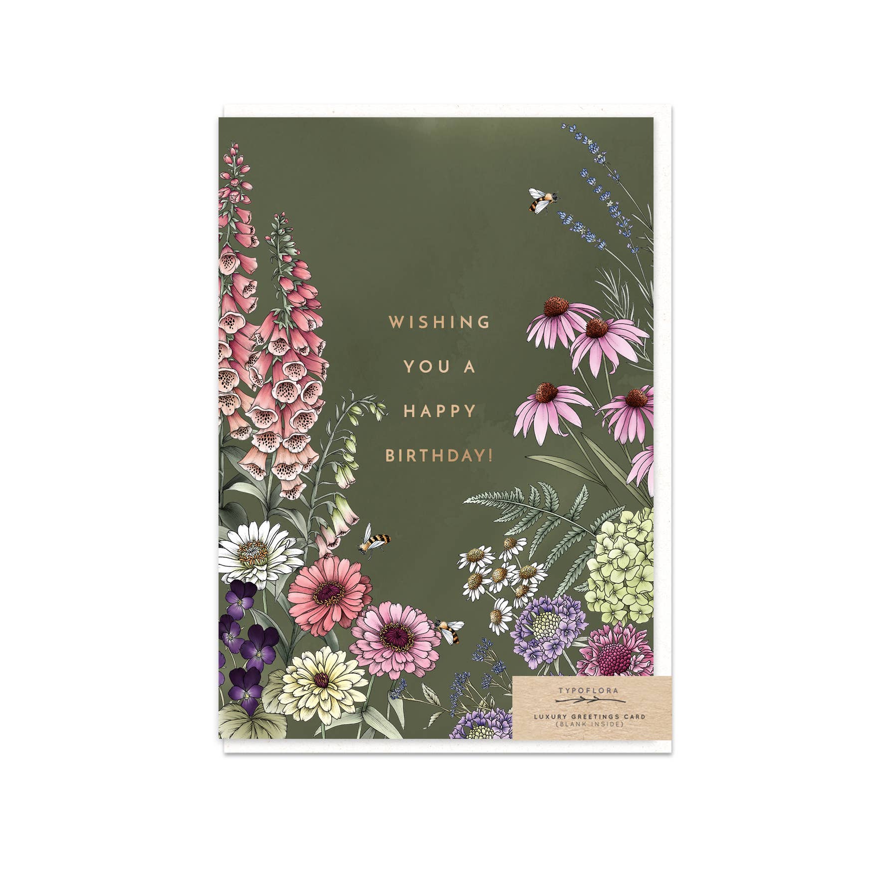 Typoflora - Wholesale Birthday card - Wildflowers Birthday Card