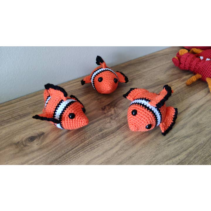 despinacrafting - Vendita all'ingrosso Peluche - Bambini e neonati - Giocattoli all'uncinetto a tema oceanico, giocattolo farcito con pesce, granchio, aragosta