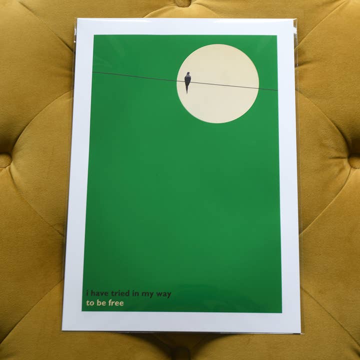 Indieprints - Wholesale Art Print - Bird on a Wire art print, inspired by the Leonard Cohen song1