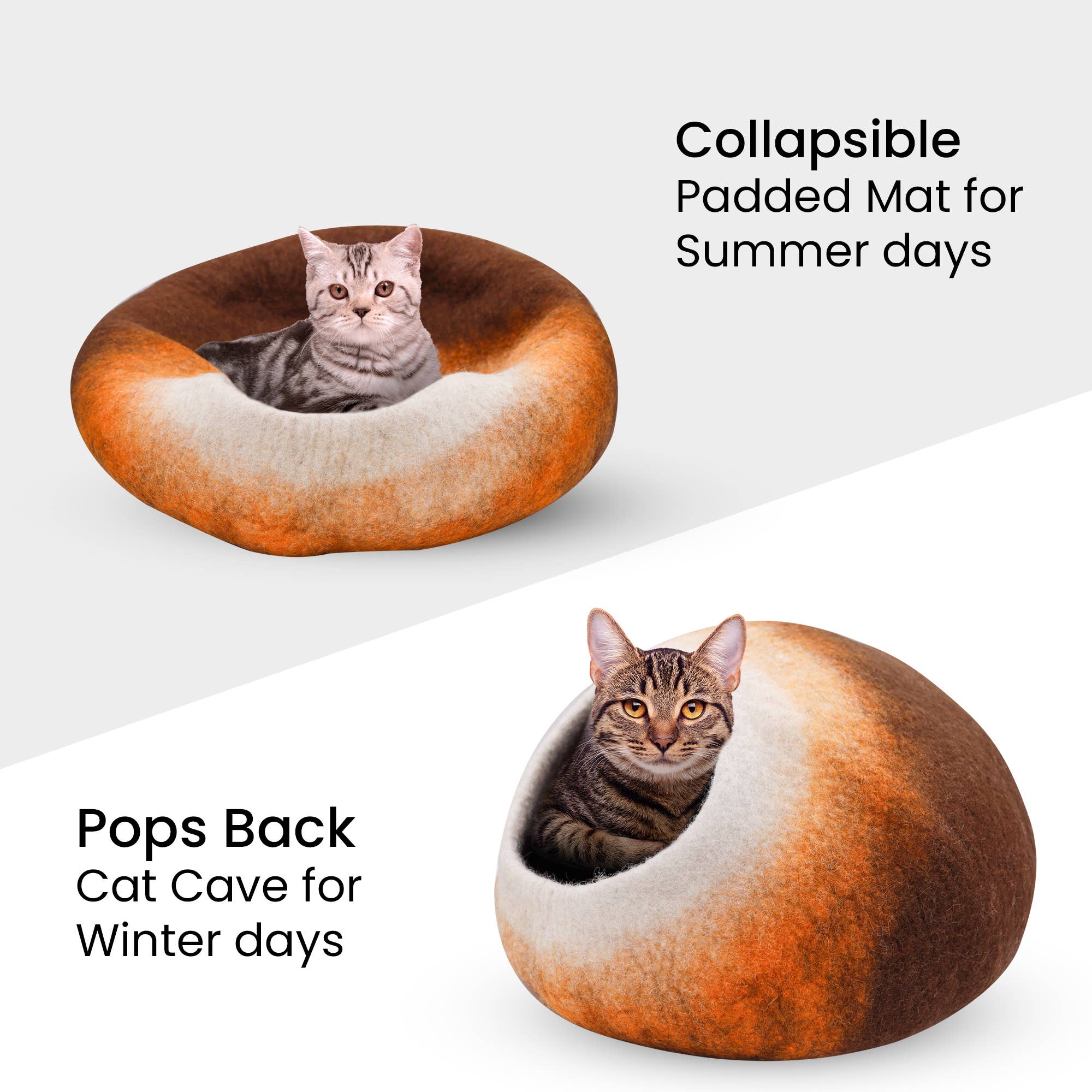 Lungta Imports – casota - Gato e cão por atacado – Caverna para Gatos de Lã Tingida à Mão / Cama e Casa Quente para Gatos14