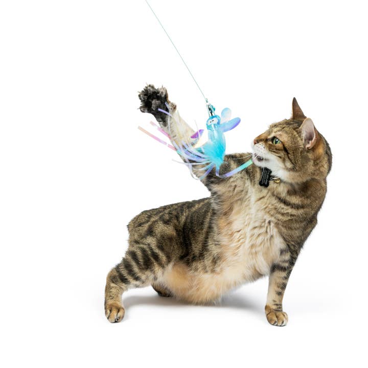 Huxley & Kent - Wholesale Pet Toy - Cat - Wire Dragonfly & Mouse Wand Cat Toy1