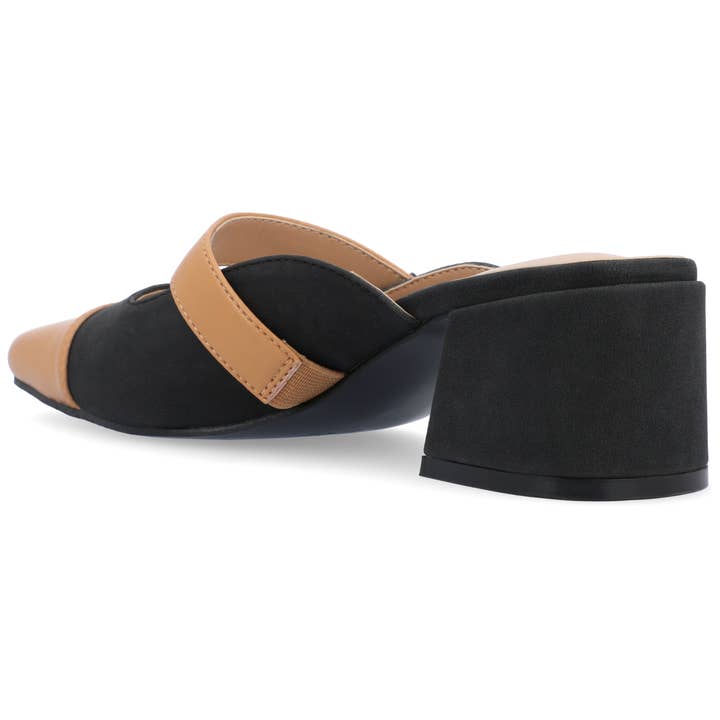 Journee - Wholesale Low Heels - Women's - Dalla Kitten Block Heels In Faux Leather2