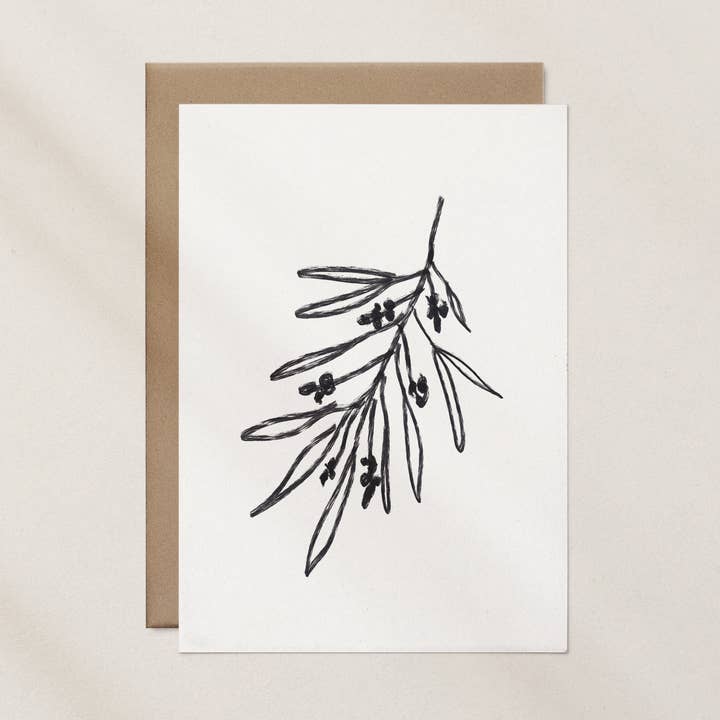 Mistletoe Christmas Greeting Card for wholesale by Nat Creative