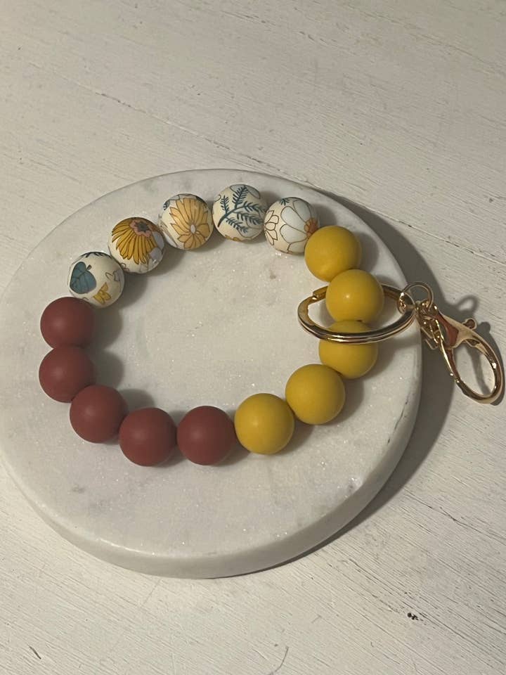 Deeply Daisy Keychain Wristlet for wholesale by Inspiration Beads