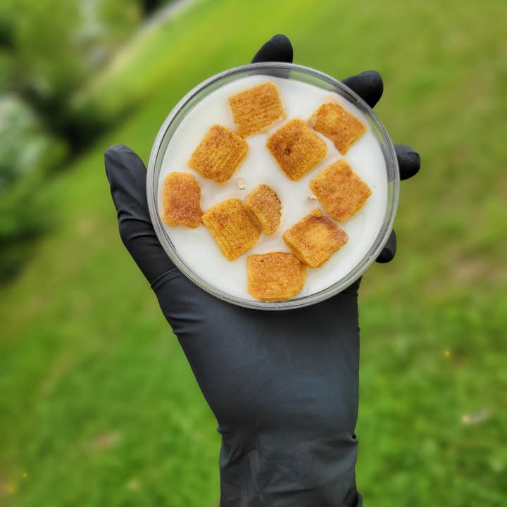 SheaLuxCo - Wholesale Novelty Candle - Cinnamon Toast Crunch Cereal Candle-Mini Candle
