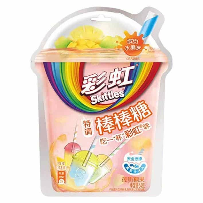 Pops Distro Inc - Wholesale Lollipop - Skittles Mixed Fruit Lollipops - Pink (2oz) (China) 8-Pack