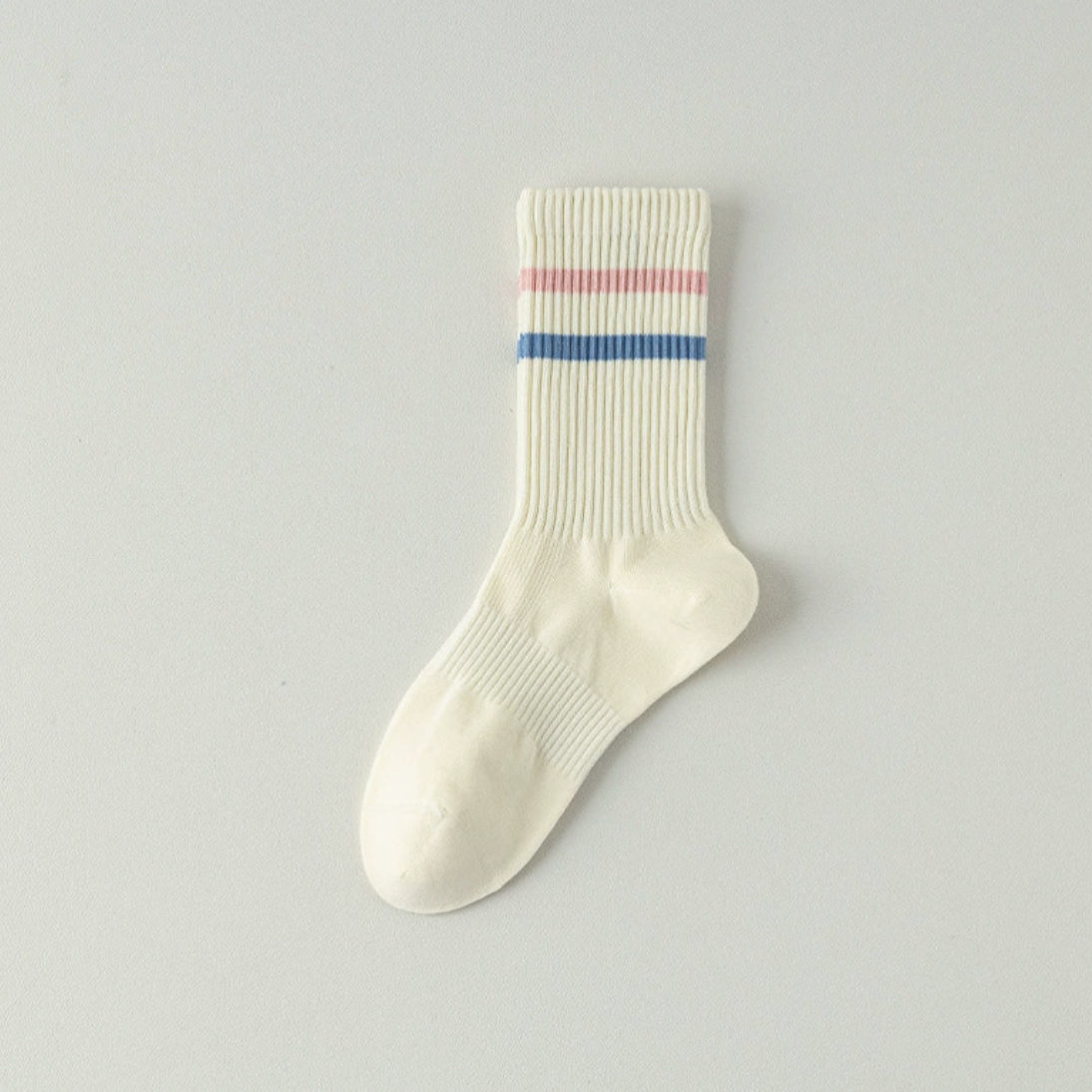 LoveLina - Vente Chaussettes – femme - Chaussettes Rétro Rayées Côtelées - JONA5