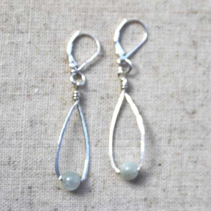 Brincos de pedra da lua siberiana por atacado de LA DE DA Jewelry