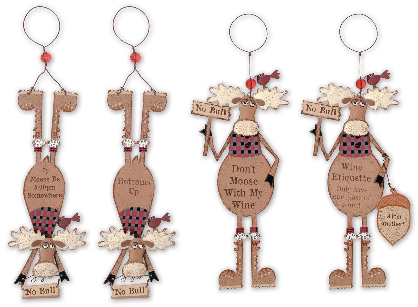 Sunset Vista Designs - Wholesale Wine Charm - Moose Wine Charm and Magnet 4 Asst1