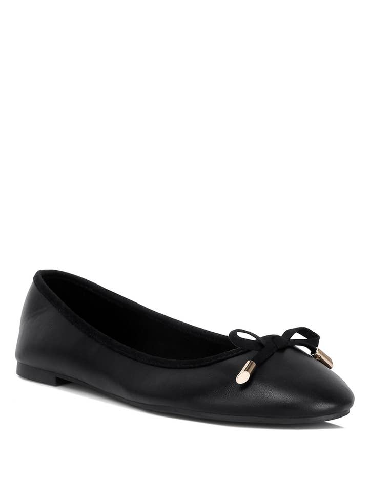 Suzzy Bow Embellished Flat Ballerinas for wholesale by Rag Company