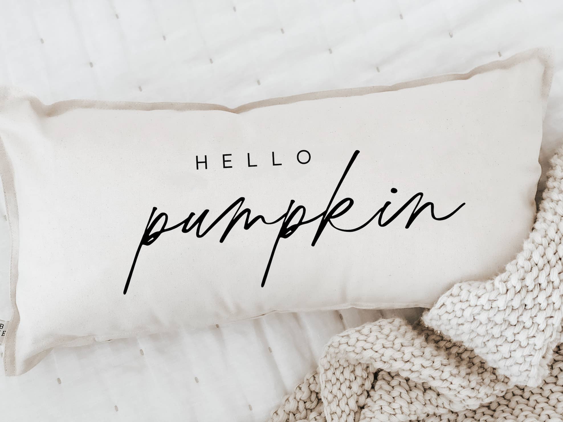 DWELL Home Shoppe - Wholesale Lumbar Pillow - Hello Pumpkin Lumbar Pillow