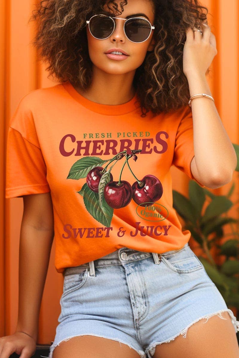 COLORBEAR - Wholesale T-Shirt (Graphic) - Women's - Fresh Picked Cherries Graphic Tee10