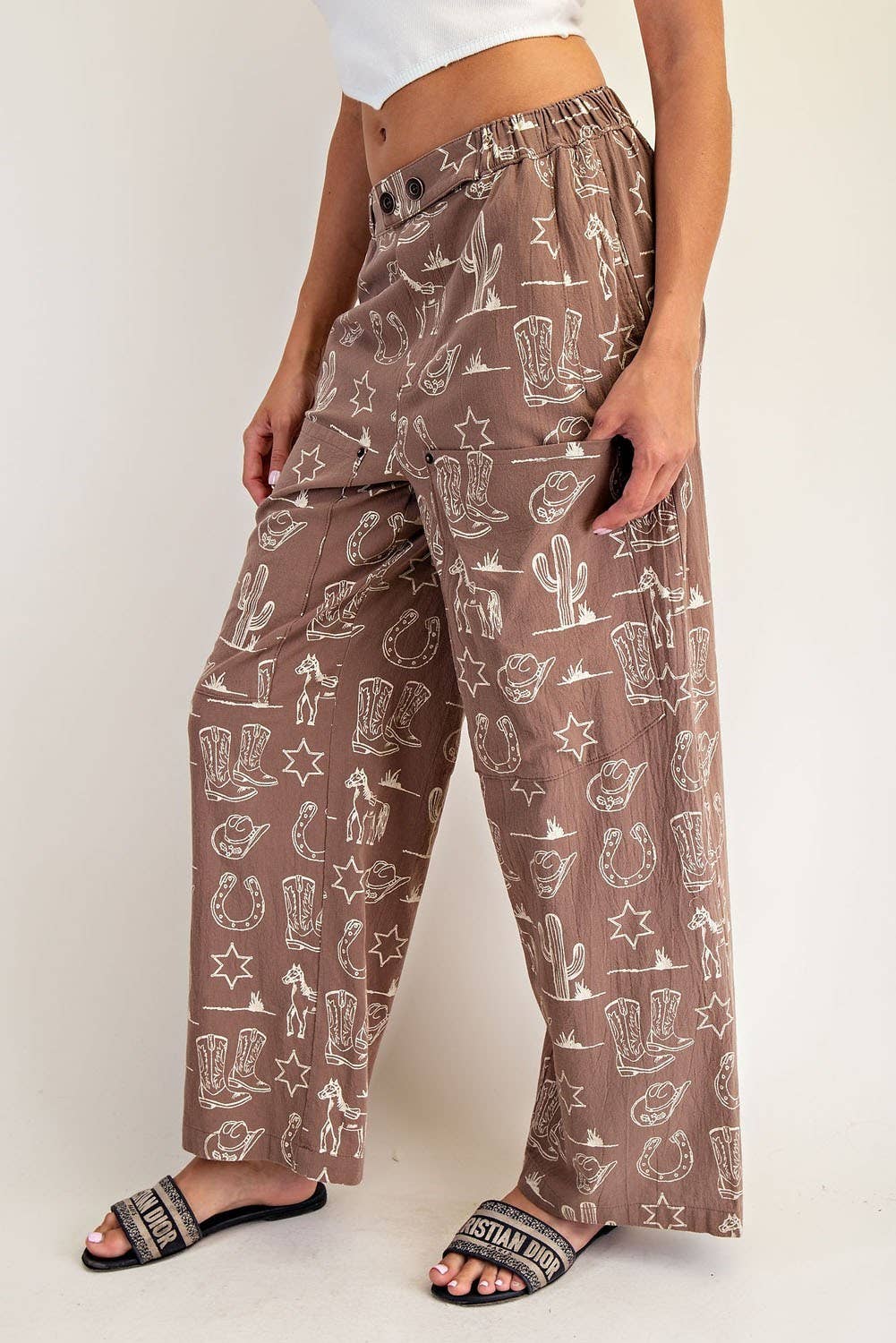 Peace Love Line - Wholesale Pants - Women's - PL8292 - STONE WASHED WESTERN PATCH POCKET PANTS3