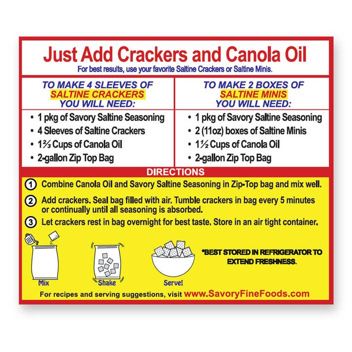 Savory Fine Foods LLC - Wholesale Crackers - Savory Party Cracker Seasoning - Classic Original (25 count)1