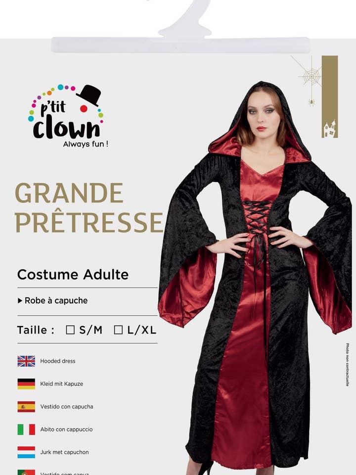 P'tit Clown - Wholesale Costume - Women's - High Priestess Costume - Adult - S/M0