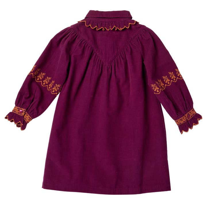 Bonheur du Jour - Wholesale Dress - Kids - Clea Dress - Purple / Terracotta3