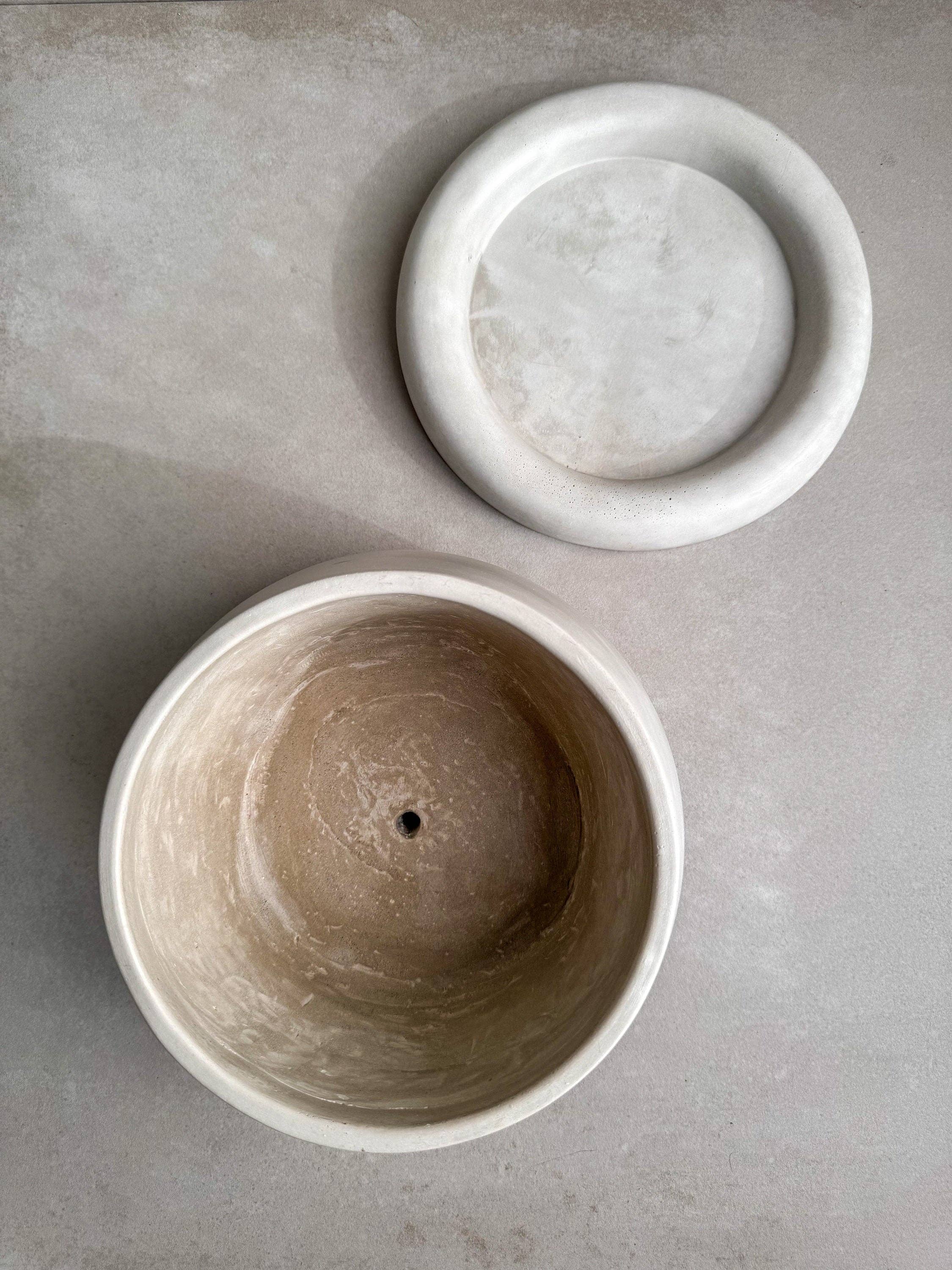 Minimal Loot Design - Wholesale Plant Pot - Concrete Planter with Saucer, Modern Plant Pot, Bubble Planter, Decorative Cement Pot, Minimalist Pot with Drainage, Nordic Pot, Chunky Pot5