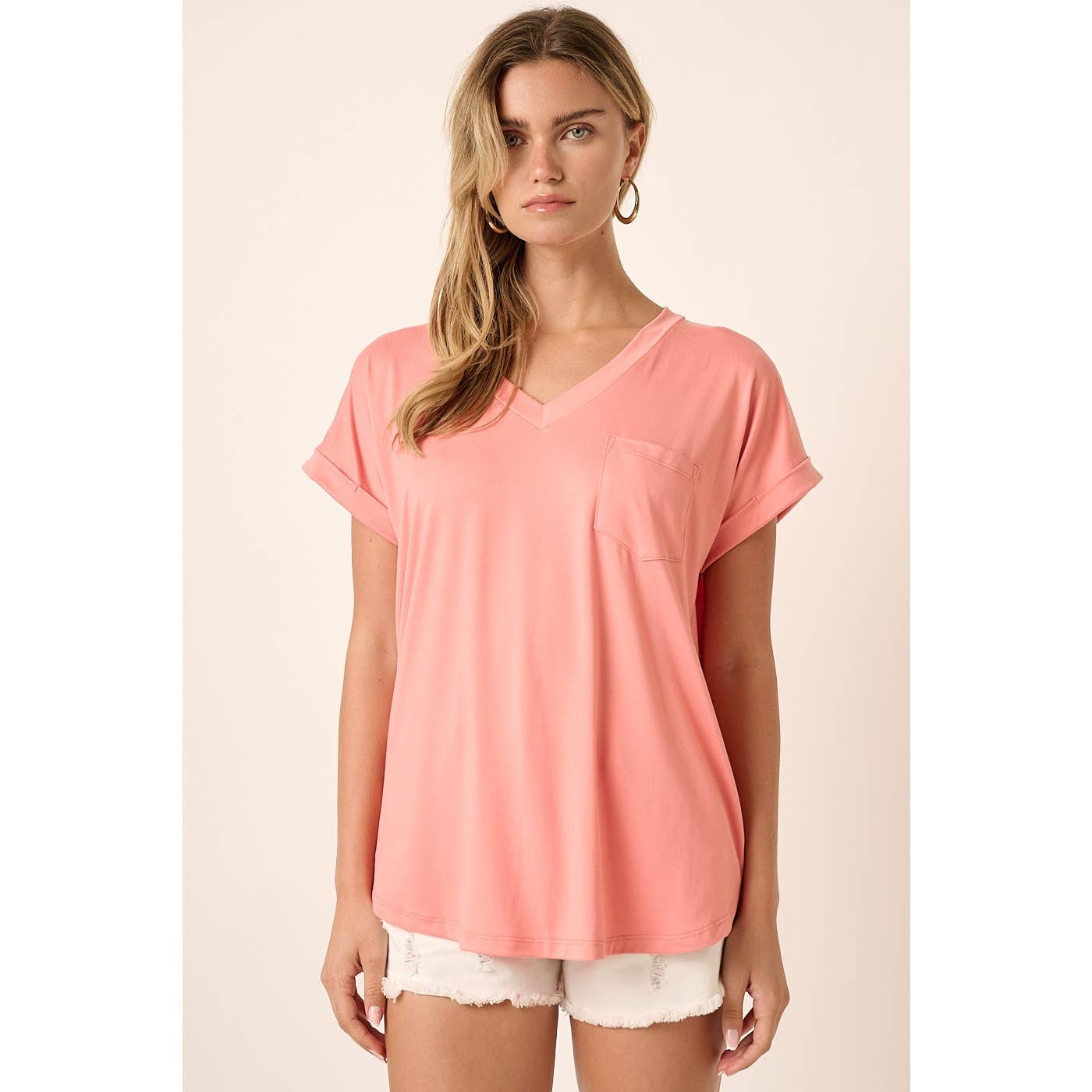 mittoshop – Engroshandel Strikket top - Dame – T9153 - DTY V-HALS MED 1 LOMMEDETALJE DOLMAN STRIKKET TOP2