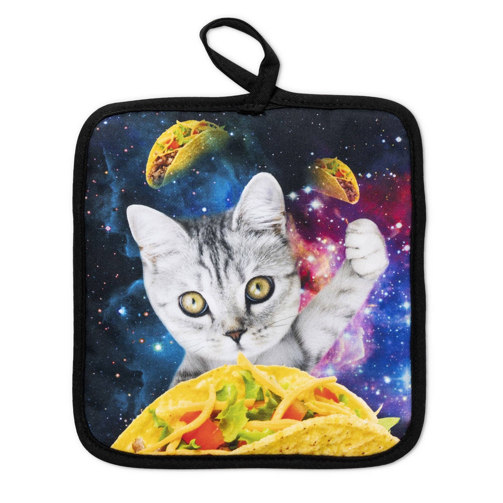 Zapps Clothing - Vente Gants de cuisine/maniques - Ensemble maniques et gant de cuisine Galaxy Taco Cat3