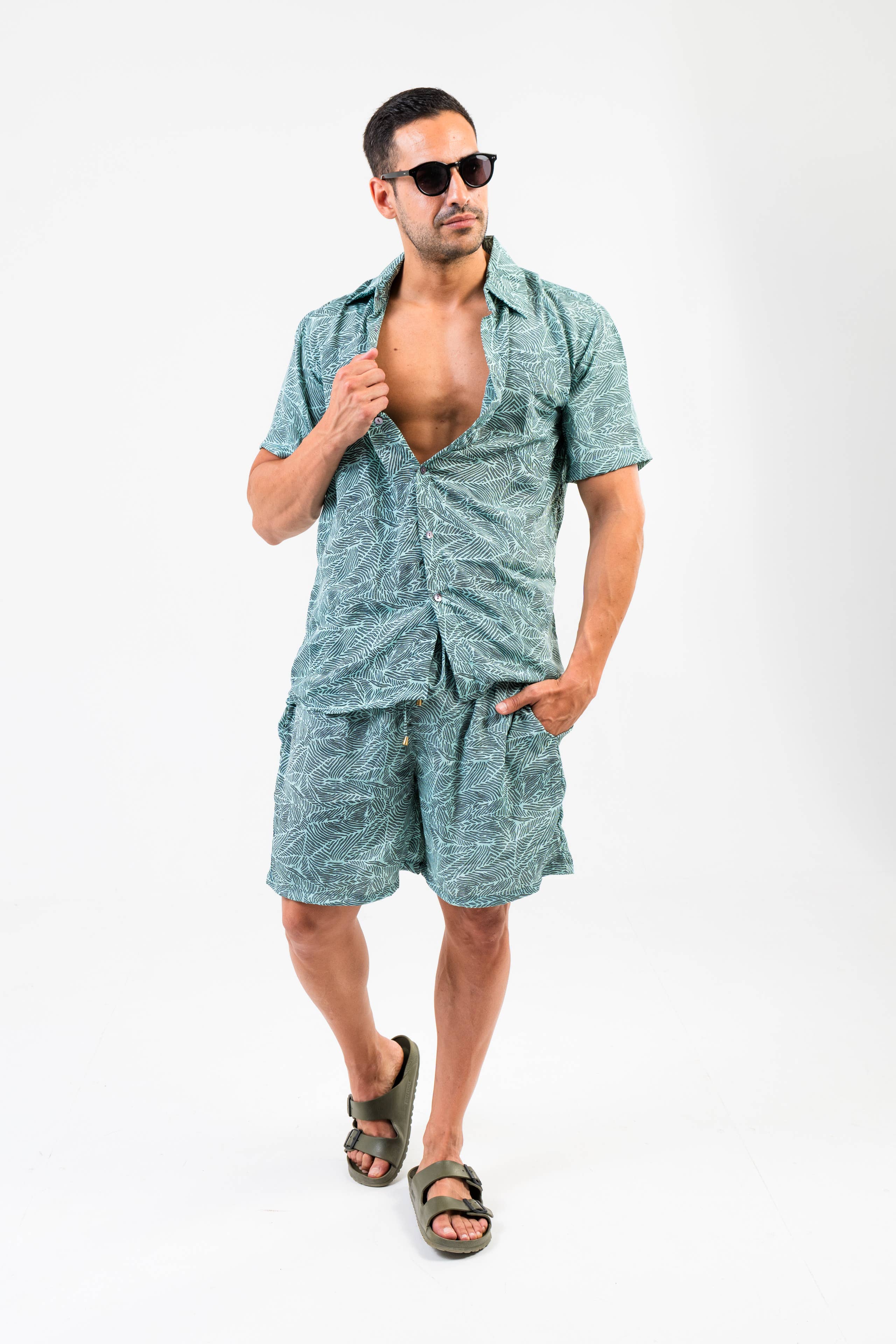 Arena Formentera - Wholesale Top & Short Set (NOT Loungewear) - Men's - Bohemian shirt+shorts set - Last units!4