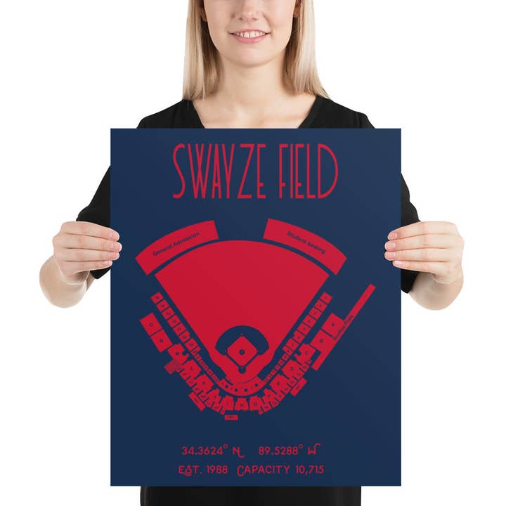 Stadium Prints by BTB - Wholesale Art Print - Ole Miss Baseball Swayze Field Print
