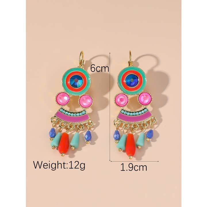 Blossom bijoux - Venta al por mayor Pendientes colgantes - Pendientes tipo sleeper de metal dorado 24PEBOL0473